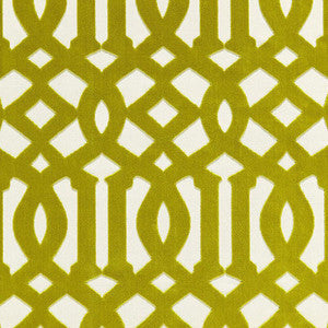 Schumacher Fabric Imperial Trellis Velvet Chartreuse 65591
