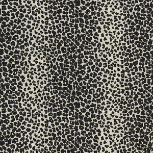 Schumacher Fabric Leopard Linen Print Ebony 174841