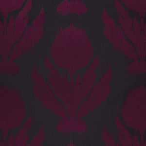 Schumacher Fabric Agra Silk Weave Black Plum 65851