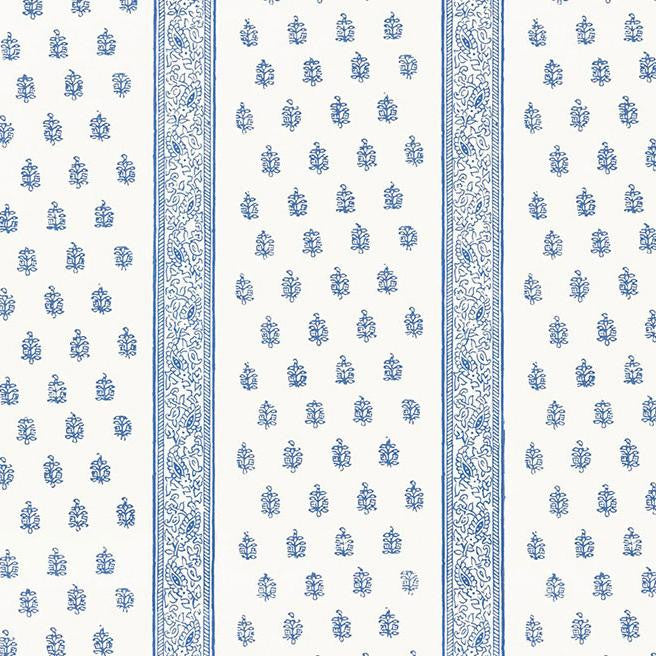 Katsura Stripe Delft 5005201 by Schumacher Designer Wallpaper Jaipur - Swanky Fabrics -