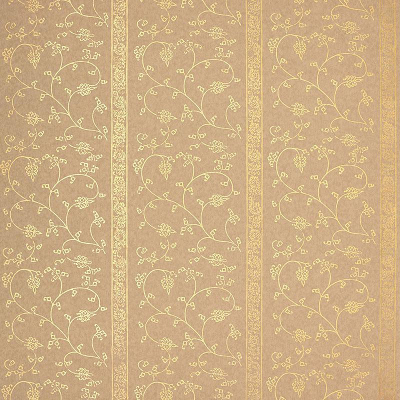 Khanpur Vine Gilt 5005213 by Schumacher Designer Wallpaper Jaipur - Swanky Fabrics -