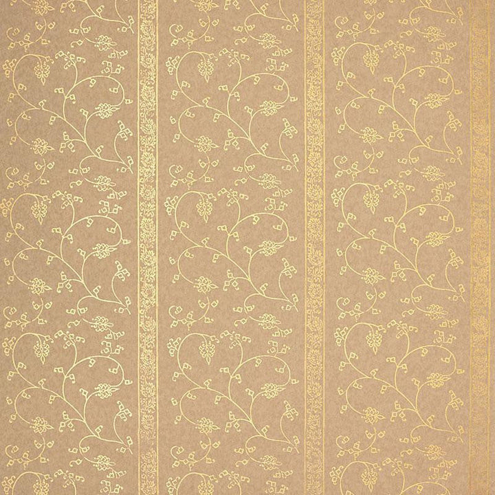 Khanpur Vine Gilt 5005213 by Schumacher Designer Wallpaper Jaipur - Swanky Fabrics -