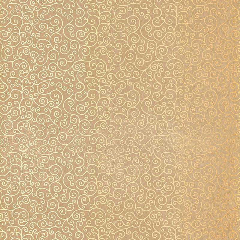Sangar Scroll Gilt 5005223 by Schumacher Designer Wallpaper Jaipur - Swanky Fabrics -