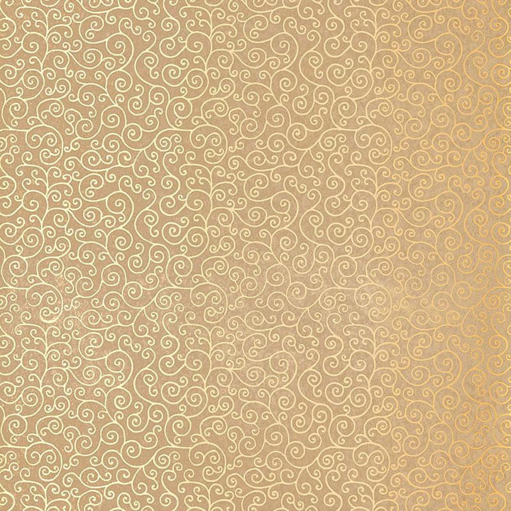 Sangar Scroll Gilt 5005223 by Schumacher Designer Wallpaper Jaipur - Swanky Fabrics -