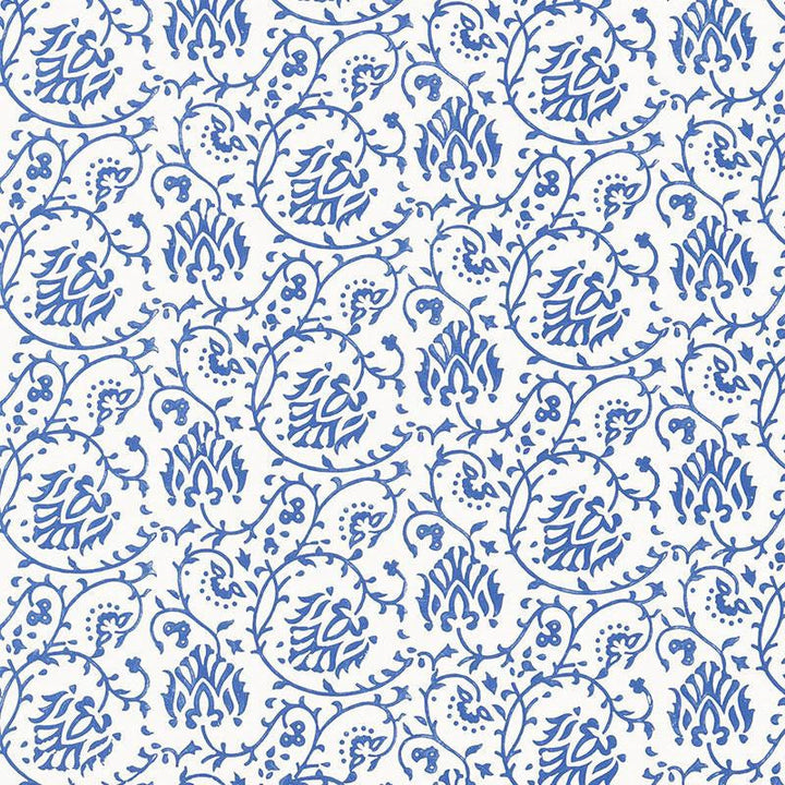 Sarana Vine Delft 5005271 by Schumacher Designer Wallpaper Jaipur - Swanky Fabrics -