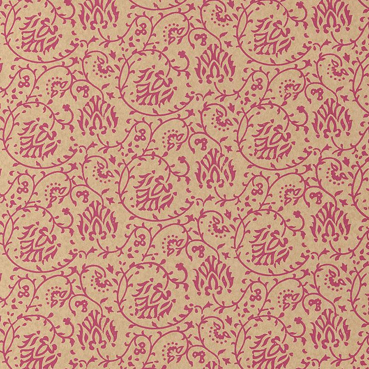 Sarana Vine Cerise 5005273 by Schumacher Designer Wallpaper Jaipur - Swanky Fabrics -
