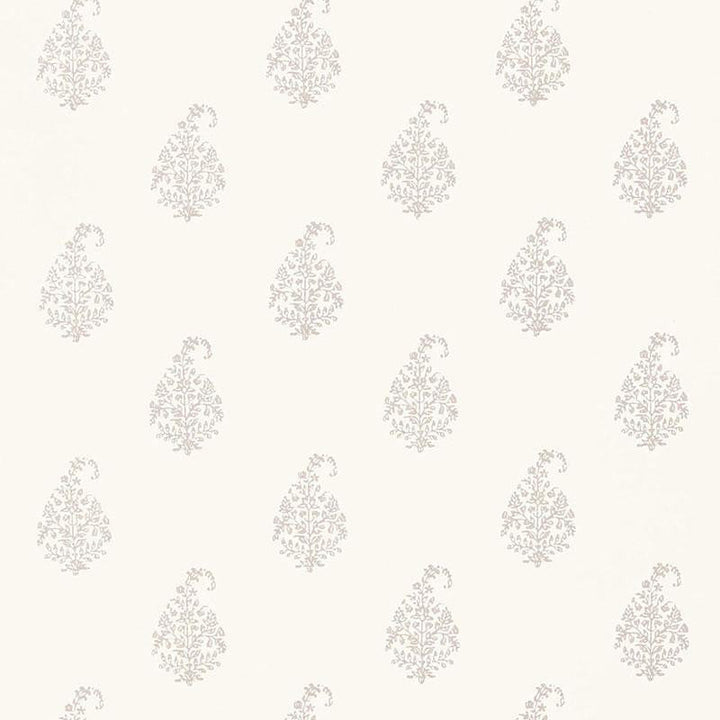Kerala Paisley Oyster 5005280 by Schumacher Designer Wallpaper Simply Charming - Swanky Fabrics -