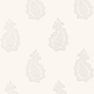 Schumacher Wallpaper Madras Paisley Oyster 5005300