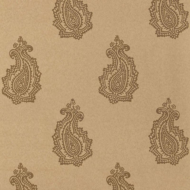 Madras Paisley Tabac 5005303 by Schumacher Designer Wallpaper Jaipur - Swanky Fabrics -