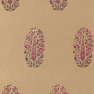 Schumacher Wallpaper Askandra Flower Aubergine & Cerise 5005313