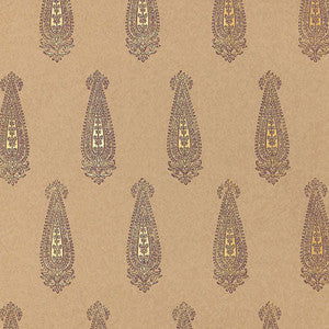 Schumacher Wallpaper Katara Paisley Aubergine & Gilt 5005333