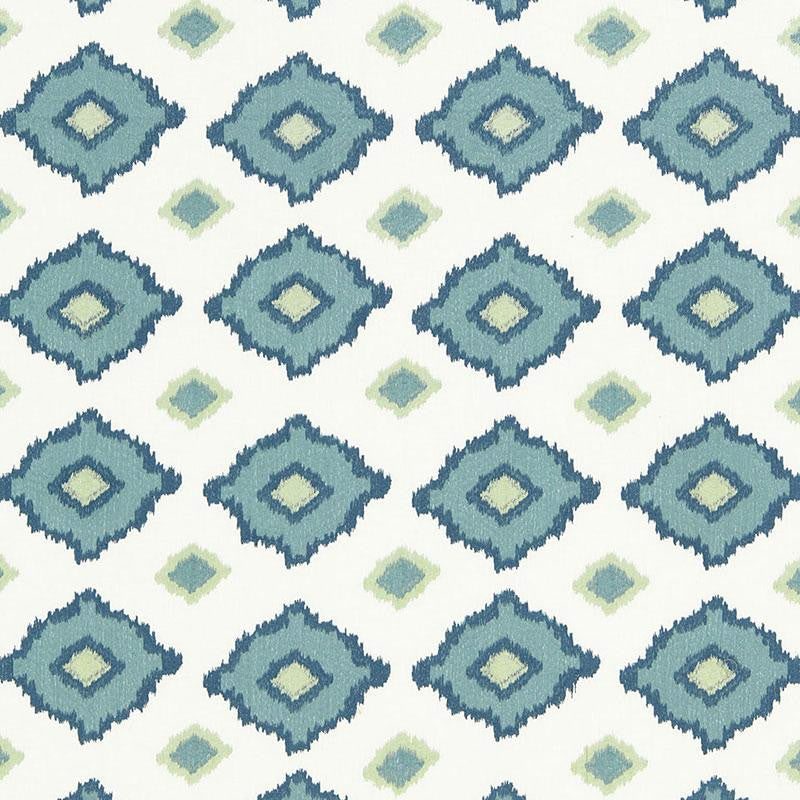 Sikar Embroidery Sky 65782 by Schumacher Designer Fabric Martyn Lawrence Bullard 5.75" - Swanky Fabrics -