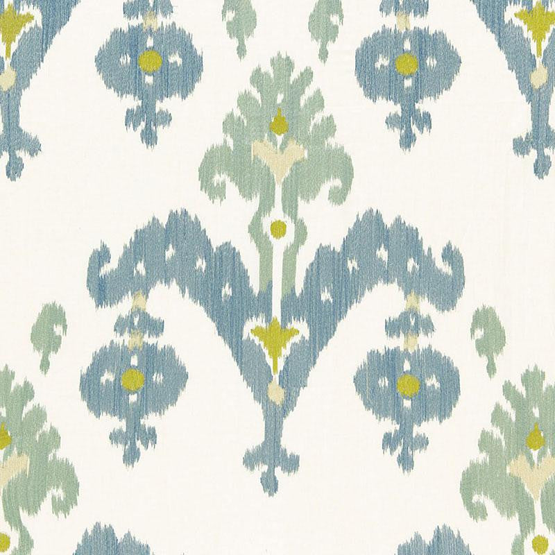 Raja Embroidery Sky 65811 by Schumacher Designer Fabric Ottoman Chic 25.0" - Swanky Fabrics -