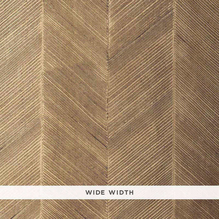 Chevron Texture Sable 5005652 by Schumacher Designer Wallpaper Textured Wallcoverings & Printed Grasscloths 14.0" - Swanky Fabrics -