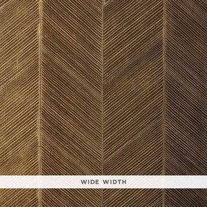 Schumacher Wallpaper Chevron Texture Burnished Bronze 5005653