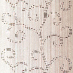 Schumacher Wallpaper Raindrop Scroll Amethyst 5005700