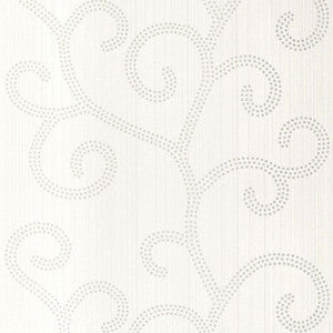 Schumacher Wallpaper Raindrop Scroll Pearl 5005701