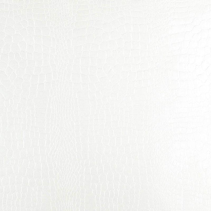 Crocodile White 5005830 by Schumacher Designer Wallpaper Modern Glamour 5.5" - Swanky Fabrics -