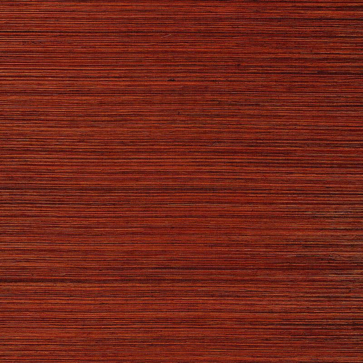 Strie Sisal Burnt Orange 5000724 by Schumacher Designer Wallpaper Quiet Beauty - Swanky Fabrics -