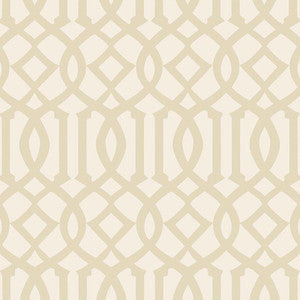 Schumacher Wallpaper Imperial Trellis Ii Sand / Ivory 5005802