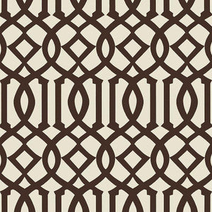 Schumacher Wallpaper Imperial Trellis Ii Java / Cream 5005803