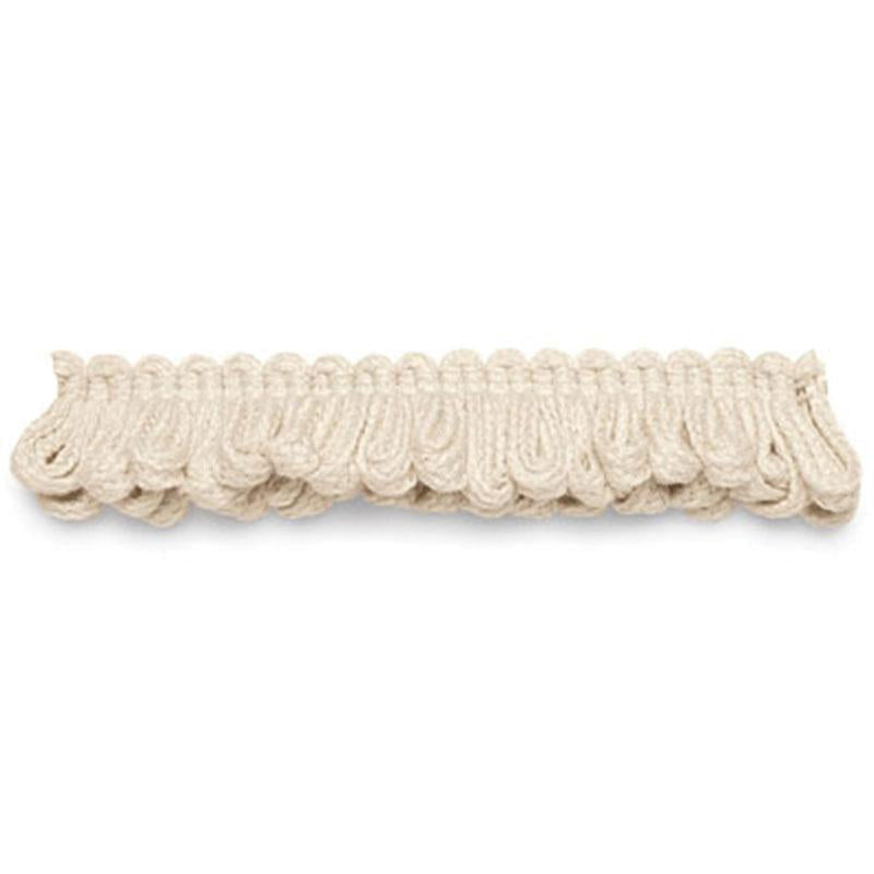 Fiji Looped Fringe Vanilla 63110 by Schumacher Designer Trim Plein Air Trimmiings - Swanky Fabrics -