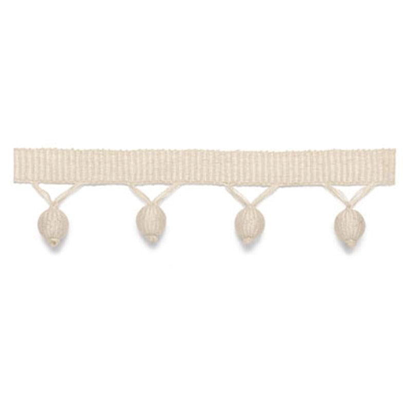 Delray Bobble Fringe Vanilla 63140 by Schumacher Designer Trim Plein Air Trimmiings - Swanky Fabrics -
