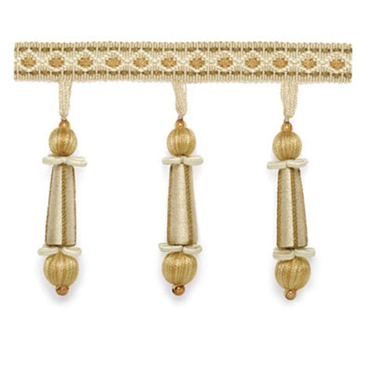 Addington Molded Tassel Fringe Champagne 63283 by Schumacher Designer Trim Somerset - Swanky Fabrics -