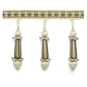 Schumacher Trim Addington Molded Tassel Fringe Moonstone 63284