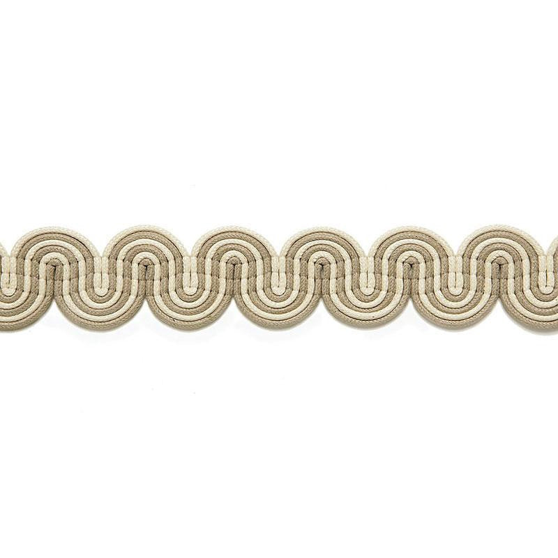 Sabine Braid Blanc / Linen 65360 by Schumacher Designer Trim Au Naturel - Swanky Fabrics -