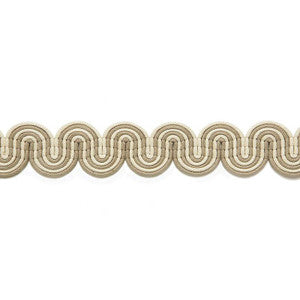 Schumacher Trim Sabine Braid Blanc / Linen 65360