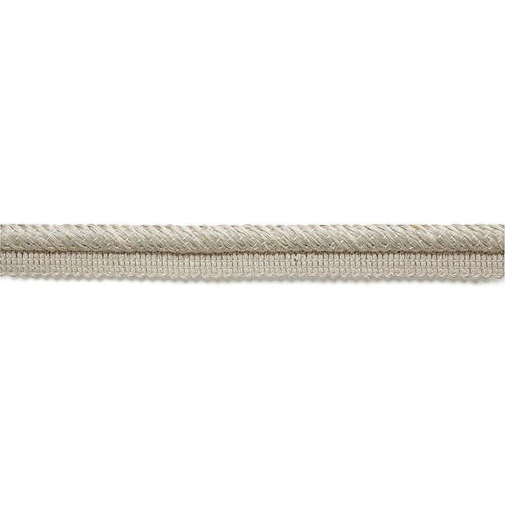 Edmond Linen Lipcord Greige 65411 by Schumacher Designer Trim Au Naturel - Swanky Fabrics -