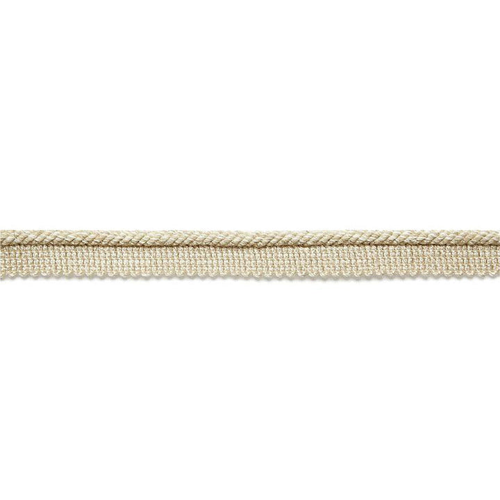 Aimee Linen Lipcord Candlelight 65431 by Schumacher Designer Trim Au Naturel - Swanky Fabrics -