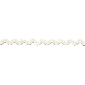 Schumacher Trim Chantal Linen Rickrack Blanc 65460