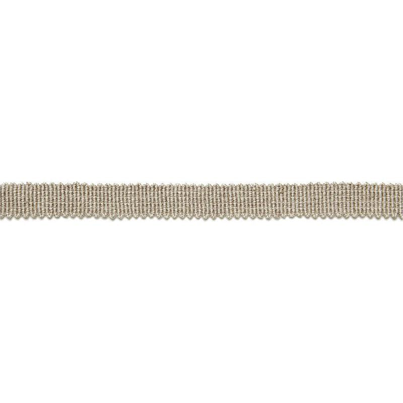 Yves Linen Tape Greige 65501 by Schumacher Designer Trim Au Naturel - Swanky Fabrics -