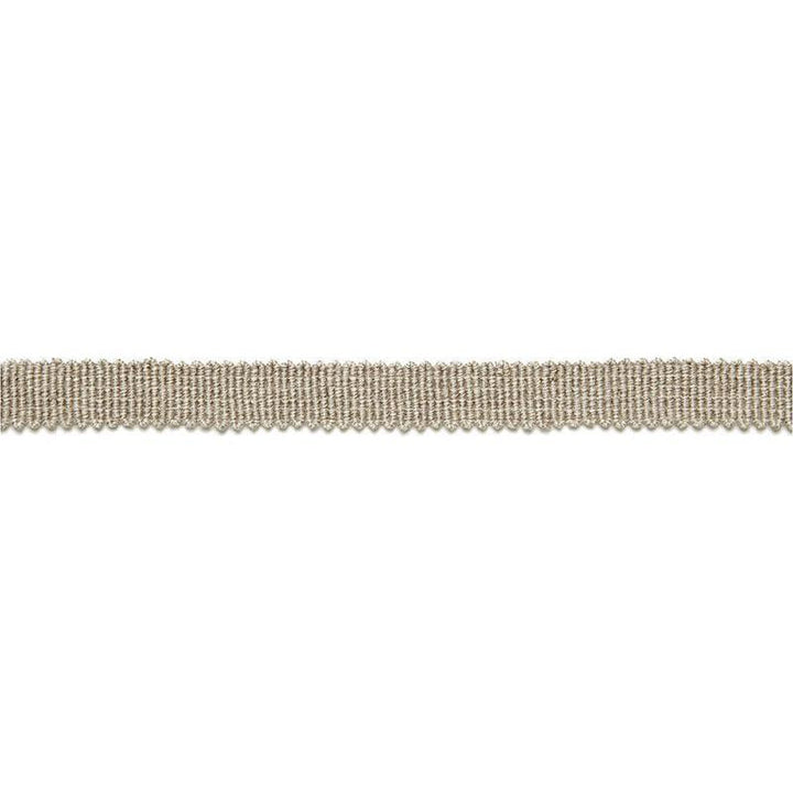 Yves Linen Tape Greige 65501 by Schumacher Designer Trim Au Naturel - Swanky Fabrics -
