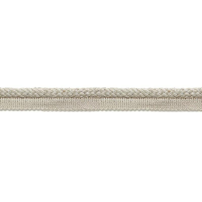 Henri Braided Lipcord Greige 65521 by Schumacher Designer Trim Au Naturel - Swanky Fabrics -