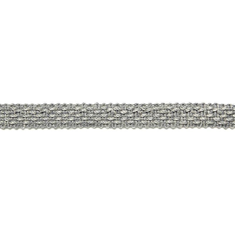 Bertrand Linen Braid Zinc 65533 by Schumacher Designer Trim Au Naturel - Swanky Fabrics -