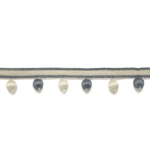 Schumacher Trim Madeleine Bobble Fringe Ash 65551