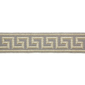 Schumacher Trim Dominique Linen Tape Zinc 65561