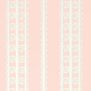 Schumacher Wallpaper Wicker Stripe Frangipani 5007721
