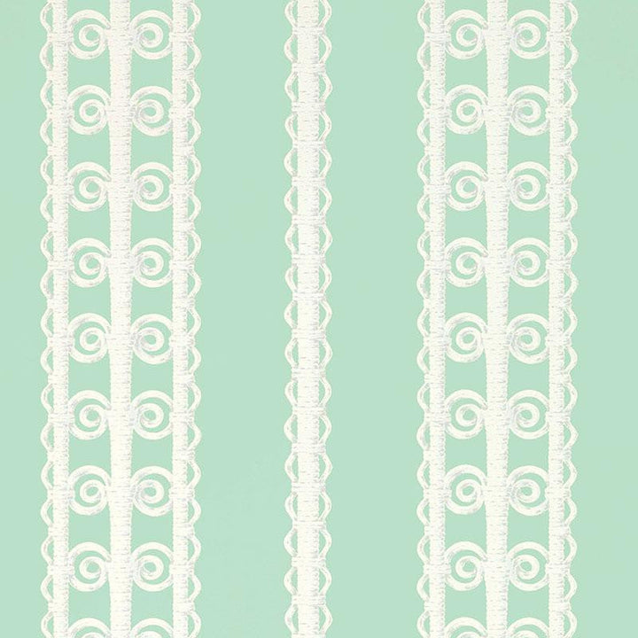 Wicker Stripe Lovely Day 5007723 by Schumacher Designer Wallpaper Celerie Kemble 13.5" - Swanky Fabrics -