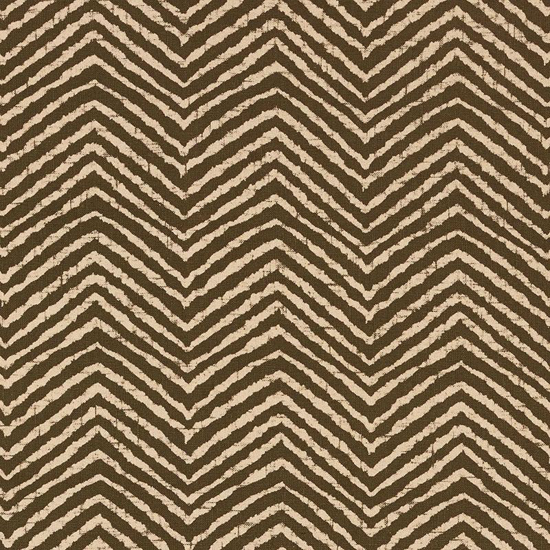 Moka Brown 176332 by Schumacher Designer Fabric Tribal Chic 6.5" - Swanky Fabrics -