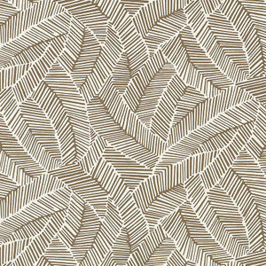 Schumacher Wallpaper Abstract Leaf Mocha 5007532