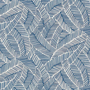 Schumacher Wallpaper Abstract Leaf Navy 5007533