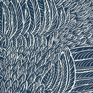 Schumacher Wallpaper Featherfest Marine 5007565