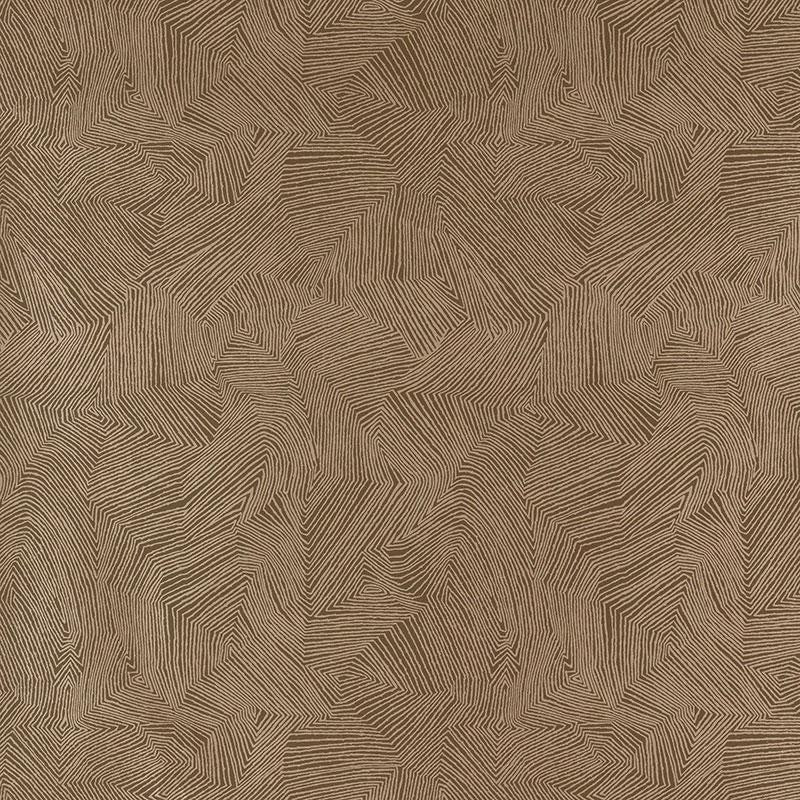 Labyrinth Metallic Espresso 5007771 by Schumacher Designer Wallpaper Drawn From Nature 13.5" - Swanky Fabrics -