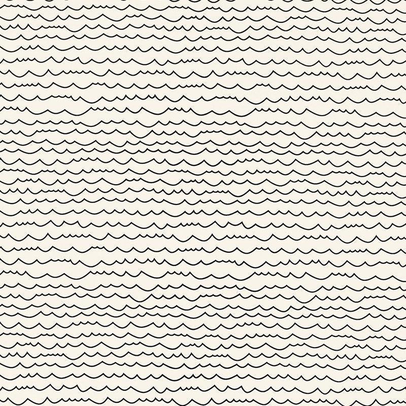 Waves Black & White 5007461 by Schumacher Designer Wallpaper Drawn From Nature 27.0" - Swanky Fabrics -