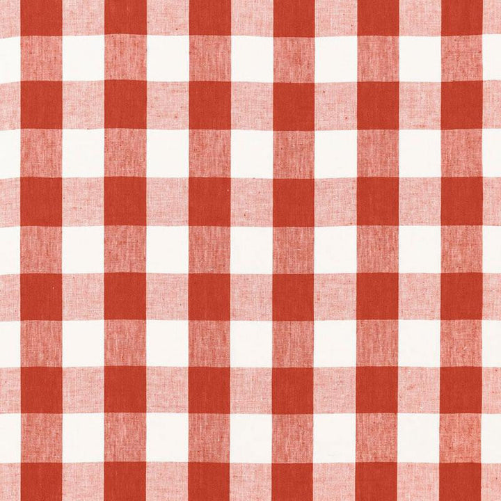 Key West Check Persimmon 68012 by Schumacher Designer Fabric Calypso 4.12" - Swanky Fabrics -