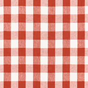 Schumacher Fabric Key West Check Persimmon 68012